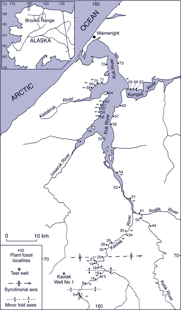 Kuk and Kaolak localities map