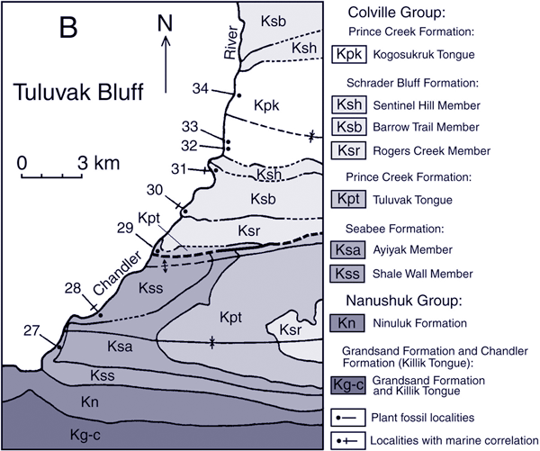 Map of Smiley Tuluvak Bluff Localities