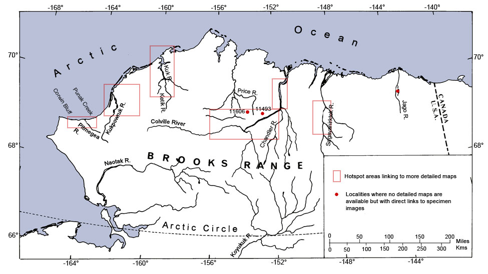 Interactive map of northern Alaska