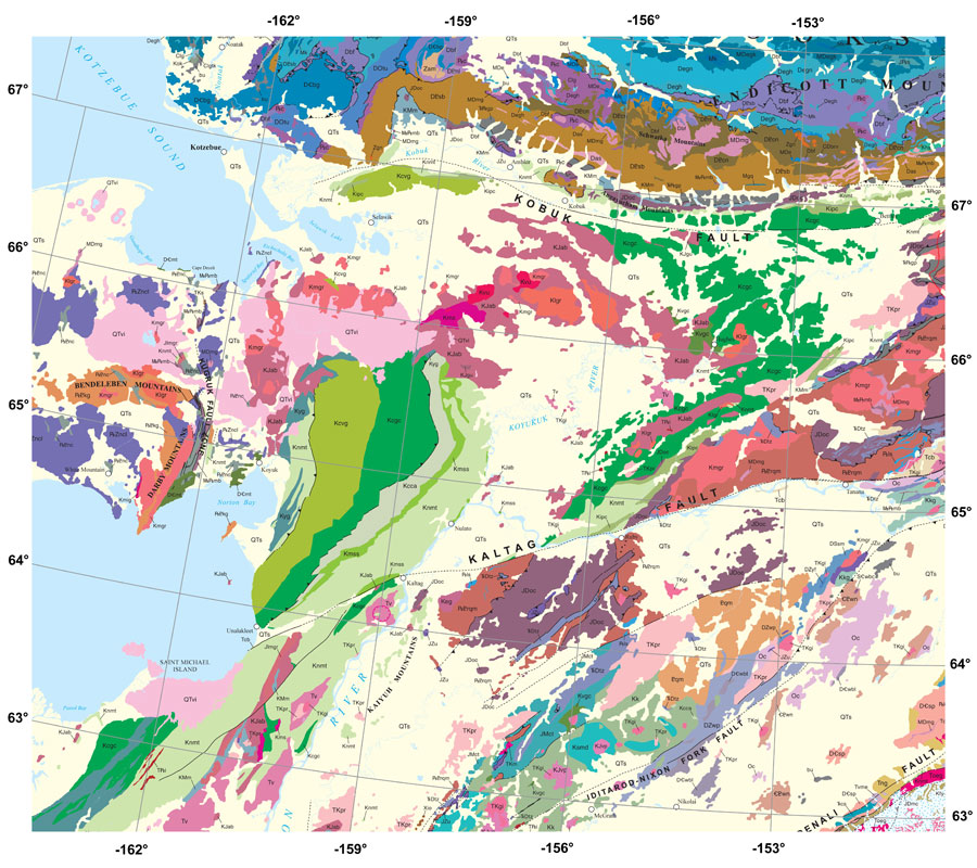 Geological map of the Yukon-Koyukuk area