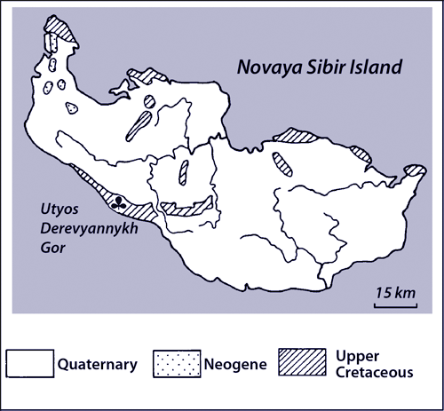 Map of Novaya Sibir