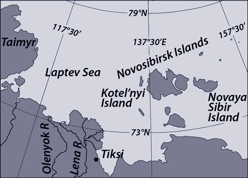 Novaya Sibir Regional map