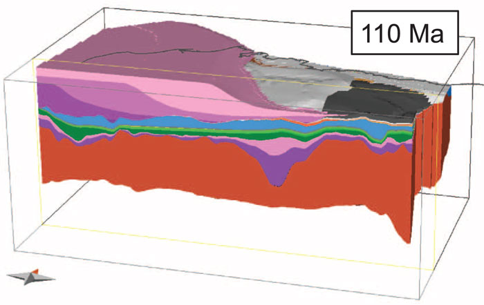 3D Model of Northern Alaska Geology, 110 Ma