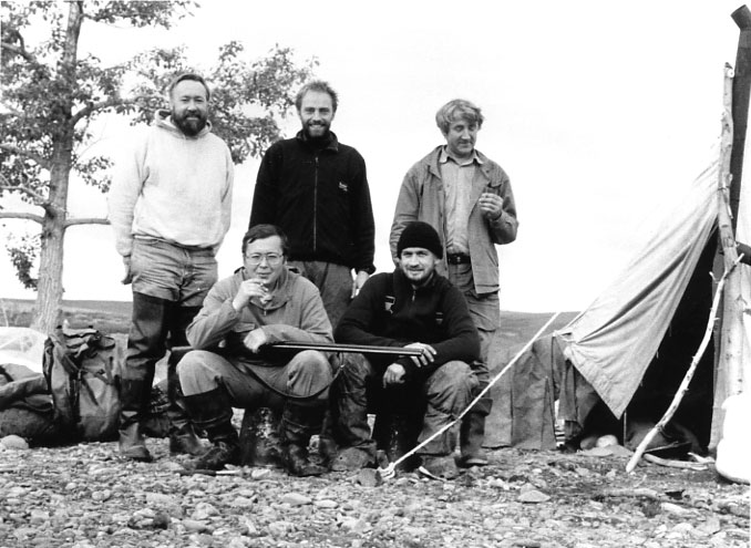 Photograph of the Grebenka field crew in 1997.