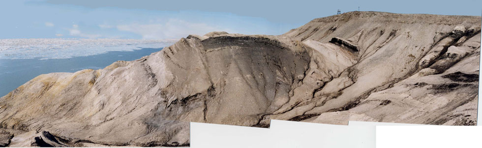 Composite panorama of the Novaya Sibir fossil site